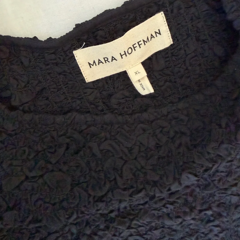 Mara Hoffman XL Sloan Popcorn Dress Black